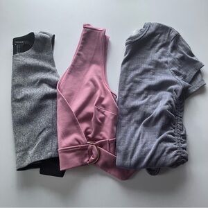 Soft Girl 3 Piece Y2K Minimalist Basic Cropped Tank Tops Women’s Small